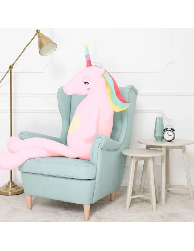 Giant Plush Unicorn, Soft Toy, 160 Cm, 63 Inches, 5.2 Feet, Pink, Fefo Giant plush unicorns - Teddyway