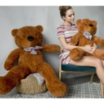 Big Plush Teddy Bear, Soft Toy, 100 Cm, 39 Inches, 3.3 Feet, Dark Brown, Popo - Teddyway