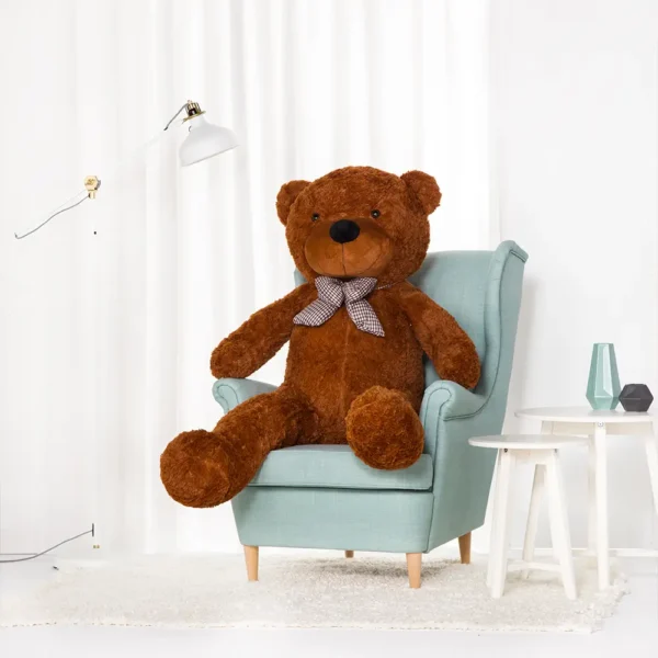 Big Plush Teddy Bear, Soft Toy, 100 Cm, 39 Inches, 3.3 Feet, Light Brown, Popo - 160 cm, Dark brown - Teddyway
