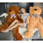 Big Plush Teddy Bear, Soft Toy, 160 Cm, 63 Inches, 5.2 Feet, Dark Brown, Popo - Teddyway