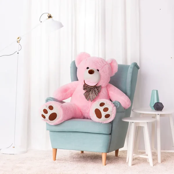 Big Plush Teddy Bear, Soft Toy, 100 Cm, 39 Inches, 3.3 Feet, Light Brown, Bobo - 130 cm, Pink - Teddyway