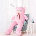 Big Plush Teddy Bear, Soft Toy, 100 Cm, 39 Inches, 3.3 Feet, Light Brown, Toto - 100 cm, Pink - Teddyway