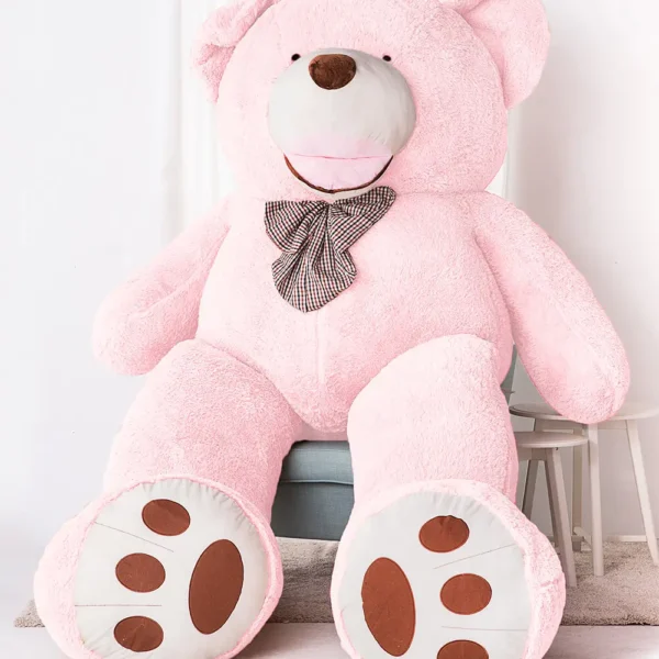 Big Plush Teddy Bear, Soft Toy, 100 Cm, 39 Inches, 3.3 Feet, Light Brown, Bobo - 300 cm, Pink - Teddyway