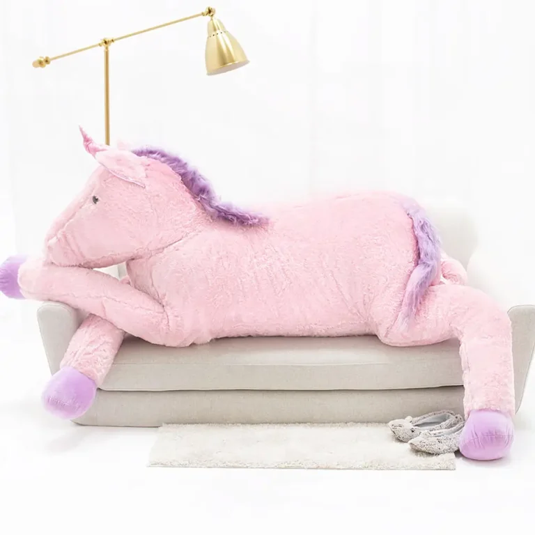 Plush Unicorn, Soft Toy, 70 Cm, 27 Inches, 2.3 Feet, Pink, Soso - Teddyway