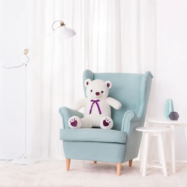 Big Plush Teddy Bear, Soft Toy, 100 Cm, 39 Inches, 3.3 Feet, Light Brown, Toto - 100 cm, White - Teddyway