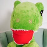 Big Plush Dinosaur, Soft Toy, 160 Cm, 63 Inches, 5.2 Feet, Green, Gogo - Teddyway