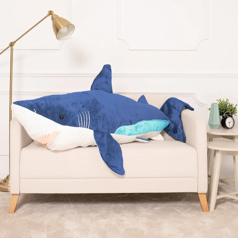 Plush Shark, Soft Toy, 90 Cm, 35 Inches, 2.9 Feet, Blue, Saho - 160 cm, Blue - Teddyway