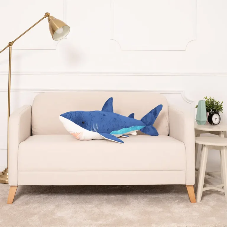 Plush Shark, Soft Toy, 90 Cm, 35 Inches, 2.9 Feet, Blue, Saho - Teddyway
