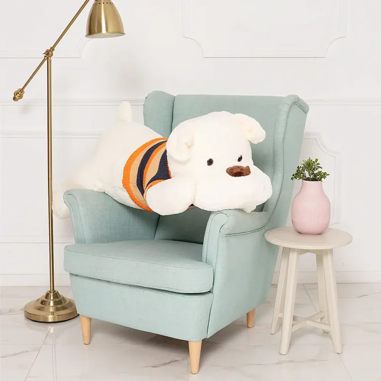 Plush Dog, Soft Toy, 70 Cm, 27 Inches, 2.3 Feet, White, Dami - Teddyway