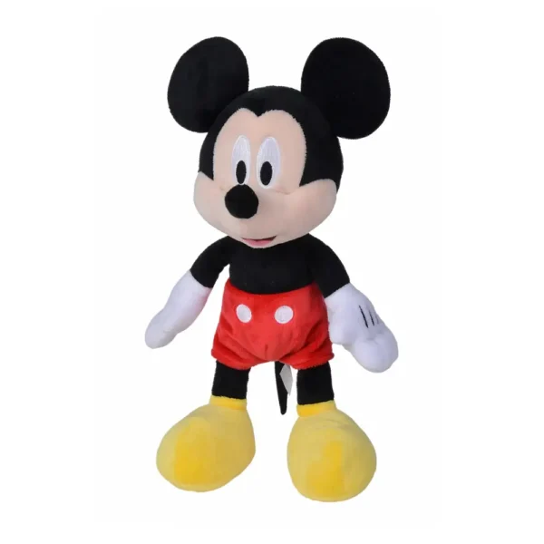 Plush Disney Mickey Mouse, Soft Toy, 25 Cm, 9 Inches, 0.8 Feet, Black - Teddyway