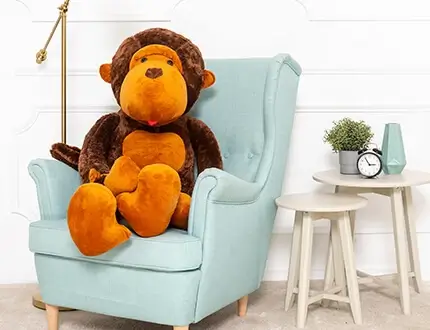 Big plush monkeys
