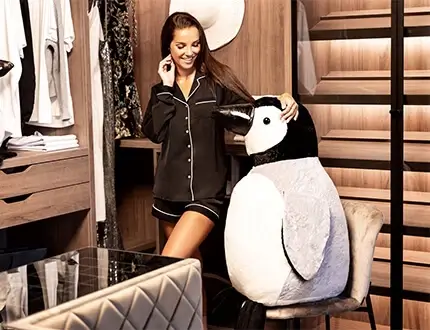 Big plush penguins